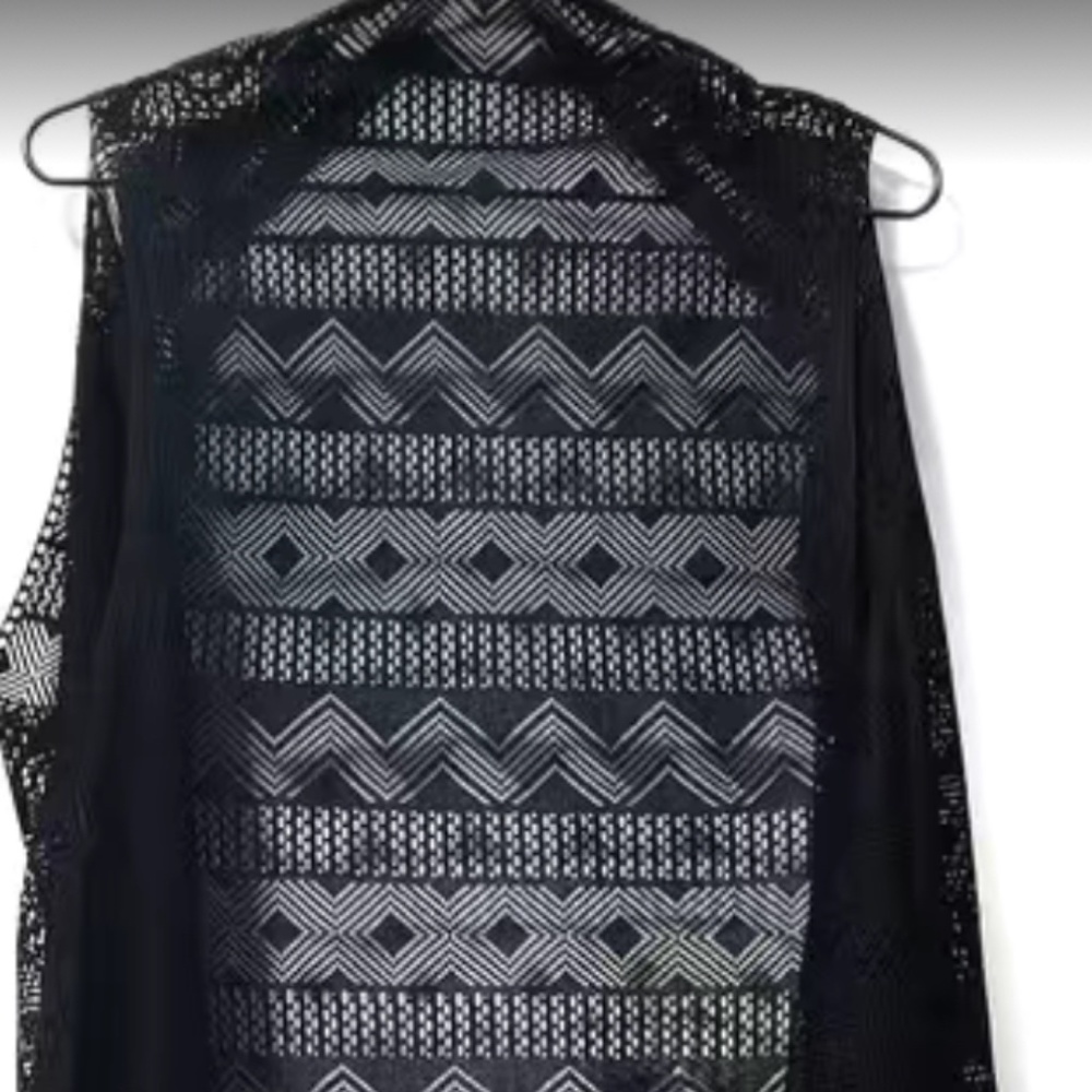 Women’s Black Fringe Vest